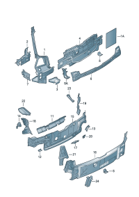 1J6813482C-REINF ASSY-RAD CORE UPR