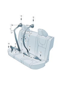 18G857805BRAA-S/belt assy -3 Check this item (black)