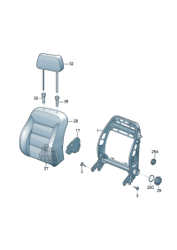 1J0881671F82V-Knob assy [* See photo] *)