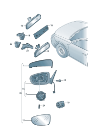 18G857537EGRU-Mirror Cover, primed