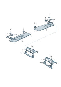 5GG857561A8W8-Bracket (gray), sunvisor