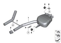 18307646979-Muffler with exhaust door, rh/lh