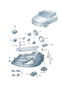 16D941031-Headlamp, Bulb-gas discharge