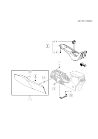 26238479-Extension, front floor console (incl. 2-4)