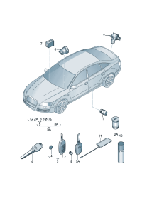 8E0837220TINF-Key-master Be sure when ordering Chassis no. (inner ring profile)