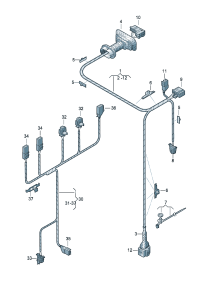 8E0971687L-Harness-door For belt window glass Models of power lifter