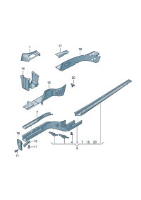 5N0611845-Bracket, brake hose