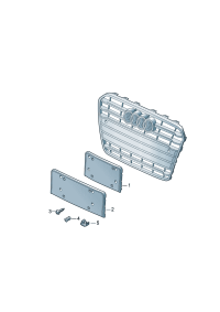 8T0807285D-Bracket, license plate