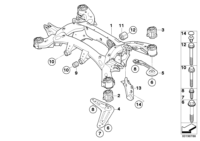 33316863816-Member, rear axle frame