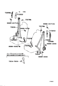732200C031E1-BELT ASSY, FR SEAT