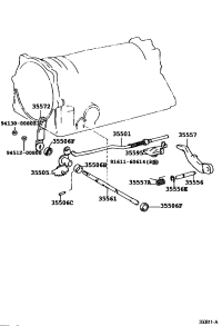 3556130070-SHAFT, MANUAL VALVE LEVER