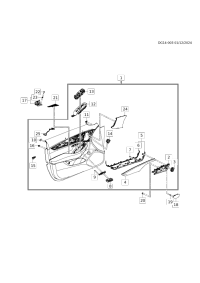 84325594-Garnish assy., fr. side door garnish