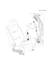 84384464-Retractor, front seat belt (incl. 4,5)