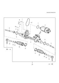 84494618-Gear comp., r/t rack & pinion (service) (incl. 1-8,13-17,19, 21)