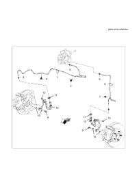 84916793-Hose assy-fr brake (incl. 9-11,13)