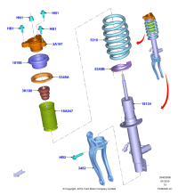LC5Z18124C-Kit-fr susp strut (LH) (LHD RWD)