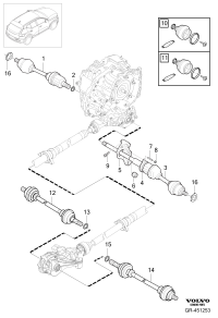 36012943-Shaft, replace, front rh