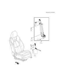 84727612-Retractor, front seat belt (non-MSB ECE) (incl. 2,3)