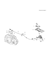 39030121-Knob assy, a/t lever