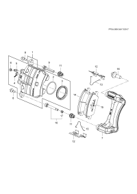 85127895-Kit, front disc brake plate repair (16 front NAO-low resistance) (incl. 12-15) (with CCC mark)