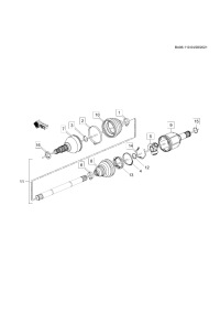 11602119-Ring, front wheel drive shaft bearing snap (part 11) (* package 2, package 4)