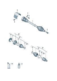 5Q0407272CH-Band f joint Shaft, half swing  D  -02.03.2015