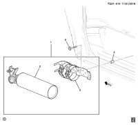 11515908-BOLT,HEX HD, W/FL WA, 6X1X45,17 O.D.,DOG PT, 9.8,7112M(FIRE EXTINGUISHER BRKT)(A