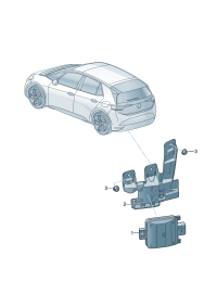 11G907455-Bracket Blind spot recognition Cont unit