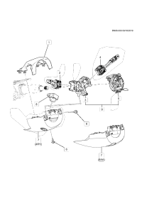 84790673-Lid, instrument panel steering column, upper