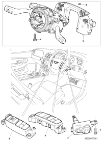 3W0953507K-Switch, steering Electronic module