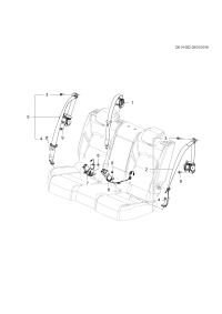 84867863-Retractor, rear seat belt (r/retractor-side (ECE/CCC) black) (incl. 3-4)