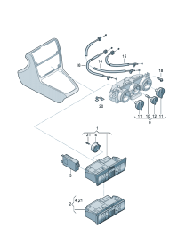 8E0820043AG-Electronic control air conditioner Display & operating unit & Cont unit