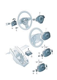 8E0880201AB42R-Air bag unit assy Sw assy Steering wheel   **Install now only * * **Order when ordering 
