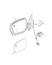 155300786-MIRROR OUTSIDE REARVIEW COMPLETE ASSEMBLY