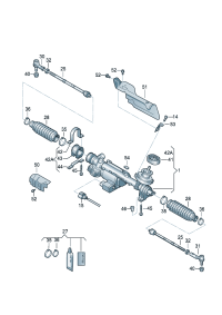 1KD423051K-Strg rack & tie rod Can also be used:  D-30.08.2010 -29.07.2013