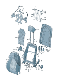 8J8881515A-Mount assy., back Yet: Lumbar support, strap Adjust the motor    D  -09.03.2008 *