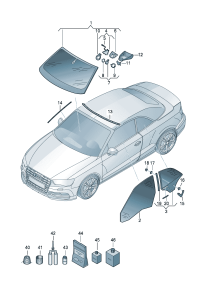 8V7845099AANVB-W/strip windshield (Laminated glass)  D -30.01.2017 (unpretreated)