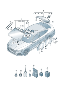 8W6845099QNVB-Window, windshield Porsche panamera:  D -14.01.2019 -29.11.2021 (unpretreated)