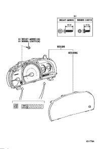 838520T011-GLASS, COMBINATION METER