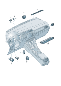 5TD927132K-Operating unit with knob Available with key emblem: