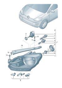 1S1941015N-Halogen headlamp (For traffic only)