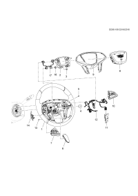 84113011-Steering wheel (for 1st design, see 2,3 for use after 7,9) (including 14,16, 5--, 17)