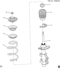 23291431-Bumper, front suspension strut (AC-DELCO #23291431)