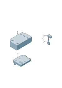 2K0919733A-Bracket, interface box support For tape telephone Pre-equipped models