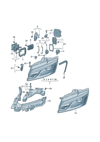 8RD941003A-Headlamp, band Bulb-gas discharge