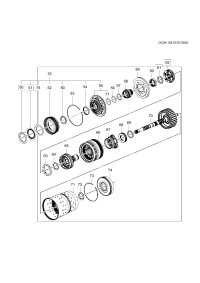 24295976-Bracket (w/reaction idler gear) (incl. 50-52,54-55,75, 80)