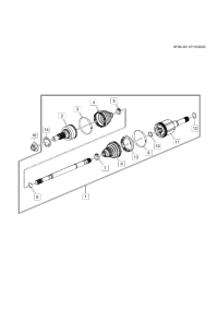 84299601-Shaft, front drive (incl. 2-14)