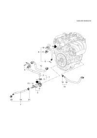 84364728-Hose, heater outlet
