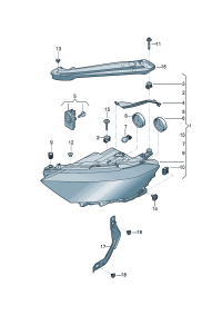 17G941035-LED HEADLIGHT/718 BOXTER