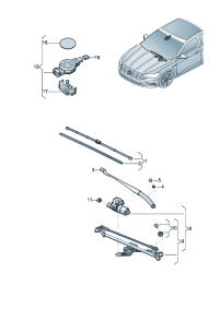 17G955425-Wiper blade (Driver seat)